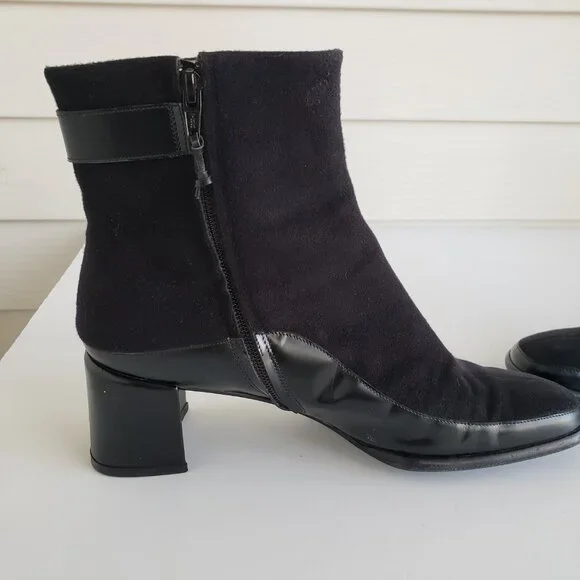 Sold On Ebay-Salvatore Ferragamo Black Cashmere calf leather ankle ANTONIA boots - Picture 14 of 16